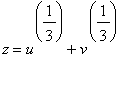 z = u^(1/3)+v^(1/3)